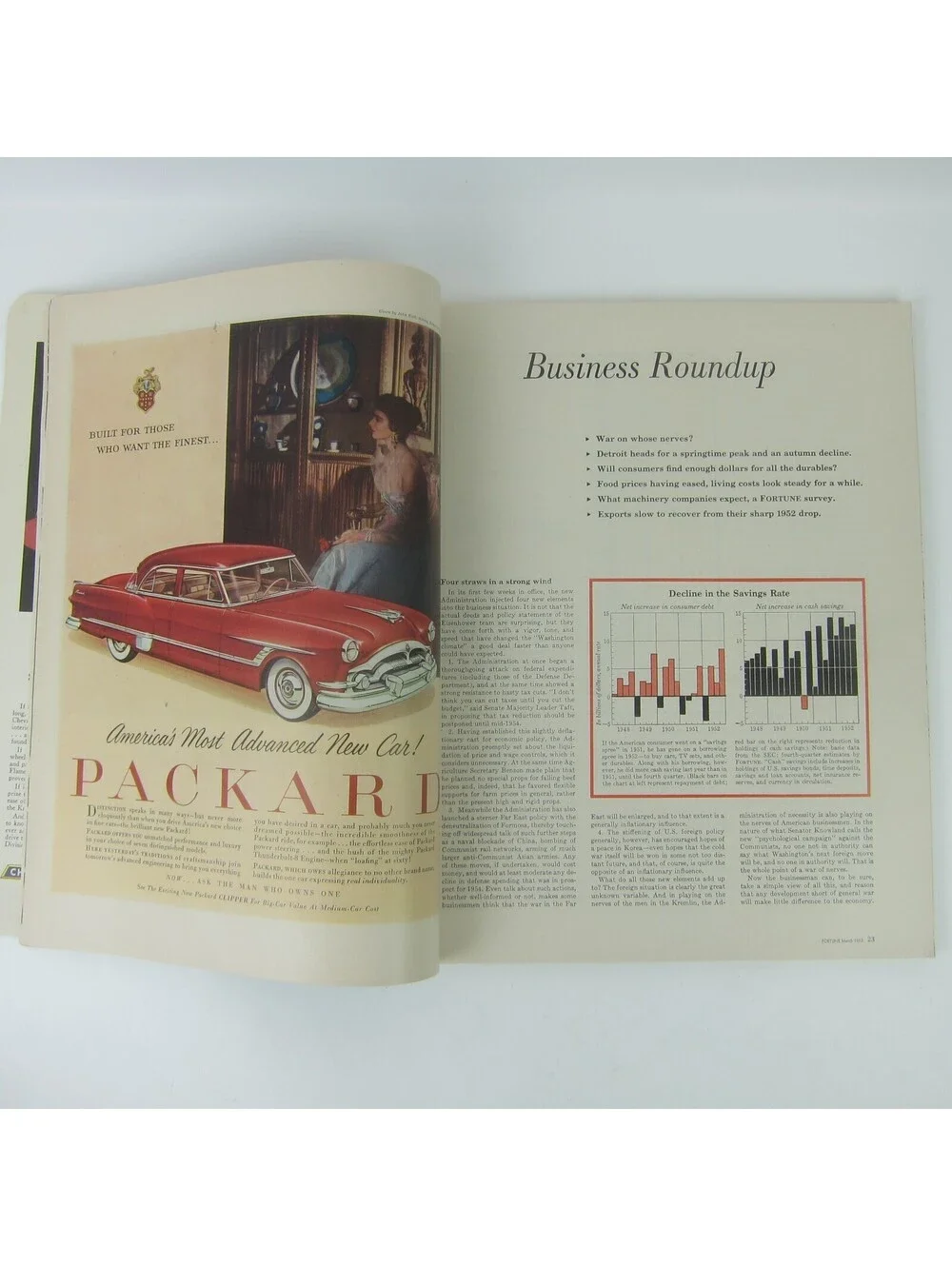 Vintage FORTUNE Magazine March 1953 Chevrolet Packard General Motors Reynolds Ad